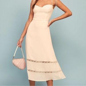 NWT Reformation Ronan Dress in Ivory